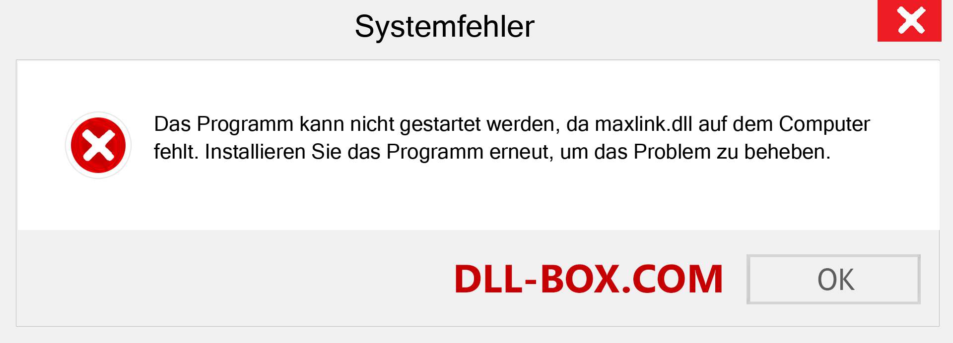 maxlink.dll-Datei fehlt?. Download für Windows 7, 8, 10 - Fix maxlink dll Missing Error unter Windows, Fotos, Bildern