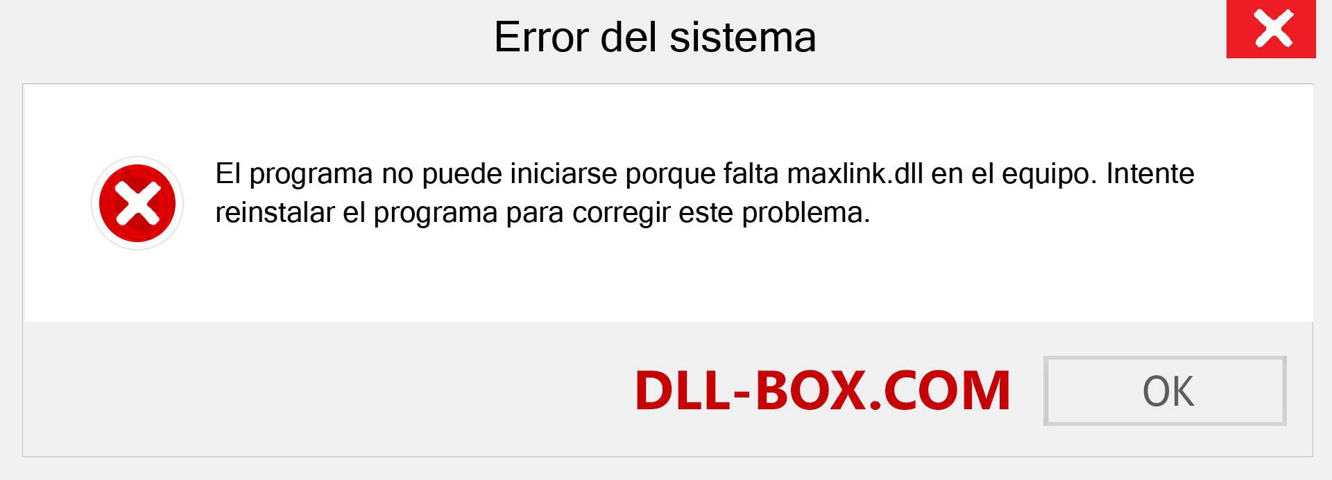 ¿Falta el archivo maxlink.dll ?. Descargar para Windows 7, 8, 10 - Corregir maxlink dll Missing Error en Windows, fotos, imágenes