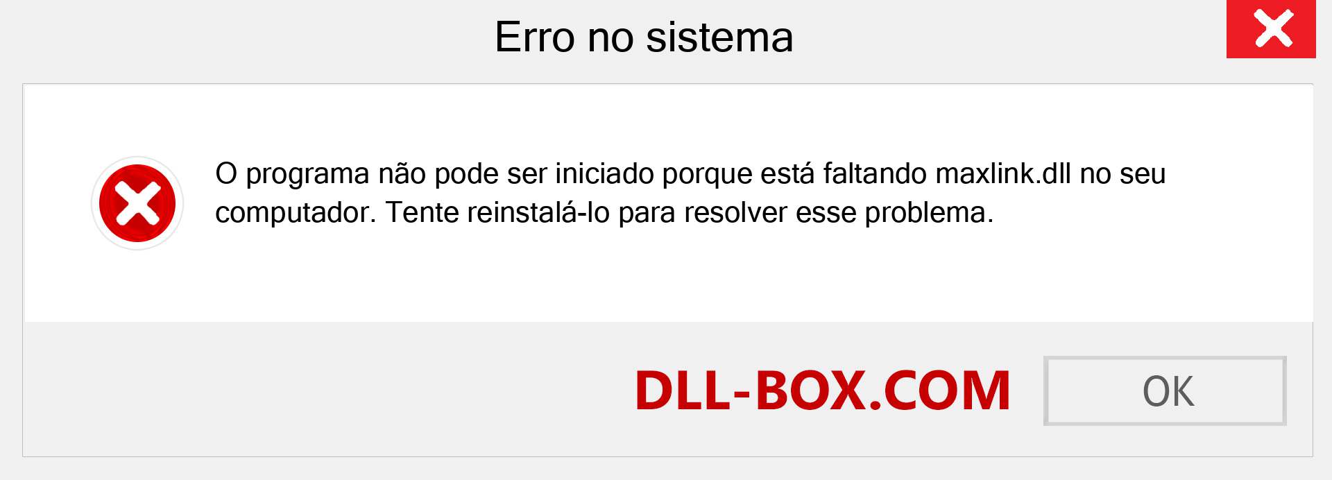 Arquivo maxlink.dll ausente ?. Download para Windows 7, 8, 10 - Correção de erro ausente maxlink dll no Windows, fotos, imagens